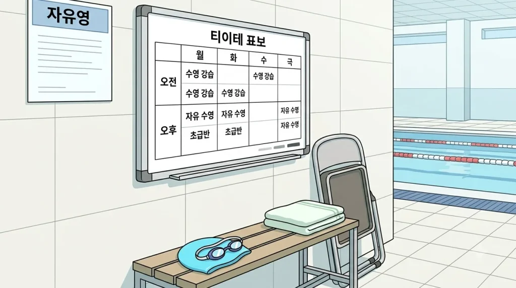 인천 공공 수영장 자유수영 시간대는 어떻게 분포하나