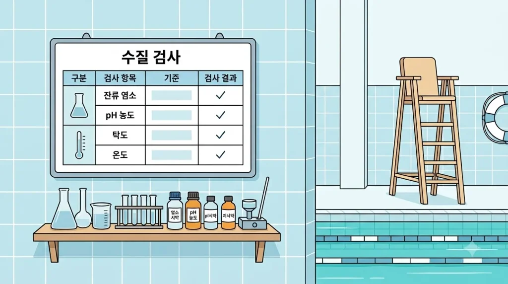공공 수영장 수질 기준 — 시행규칙 별표 6의 일곱 항목