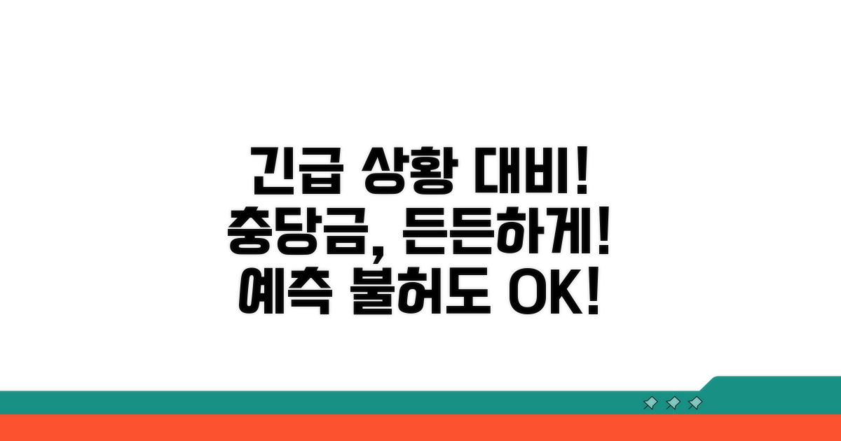 예상치 못한 상황, 충당금 대비