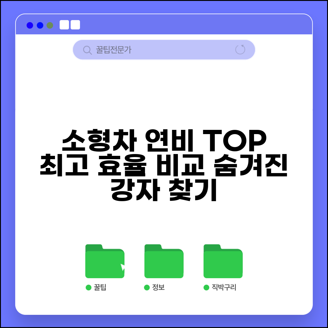 소형차 연비 순위 | 소형차 연료효율 순위 완벽비교