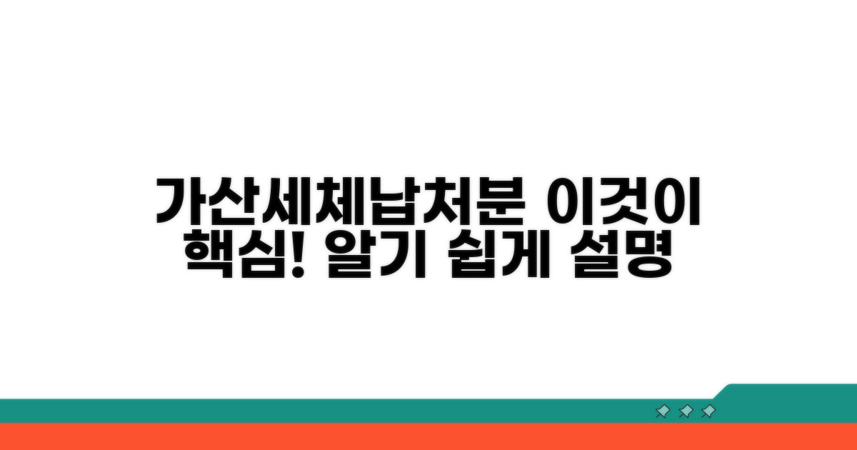 가산세와 체납처분 설명