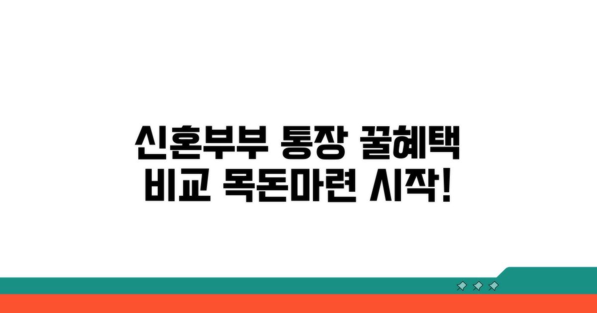 신혼부부 통장 혜택 비교