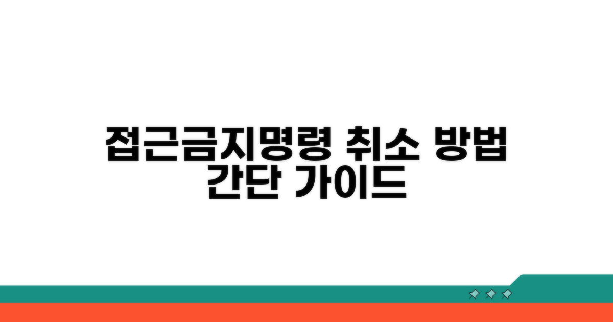 접근금지명령 취소 신청 방법 가이드