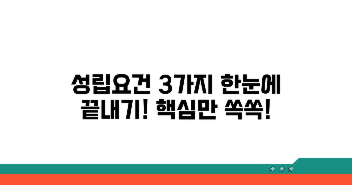 성립 요건 3가지 한눈에