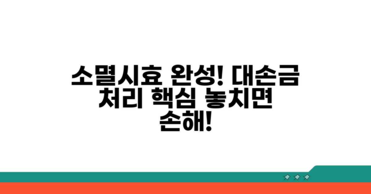 소멸시효 완성, 대손금 처리 핵심