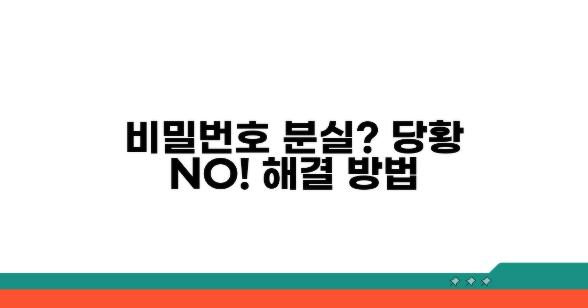 비밀번호 분실 시 대처 방법