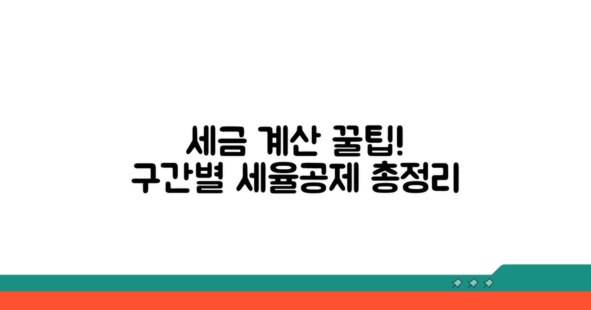 구간별 세율 적용과 공제액 계산법