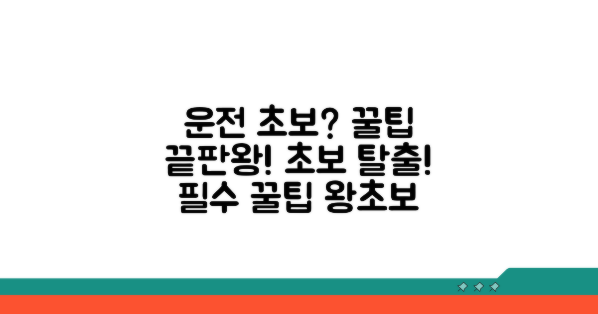 초보 운전자를 위한 꿀팁 대방출