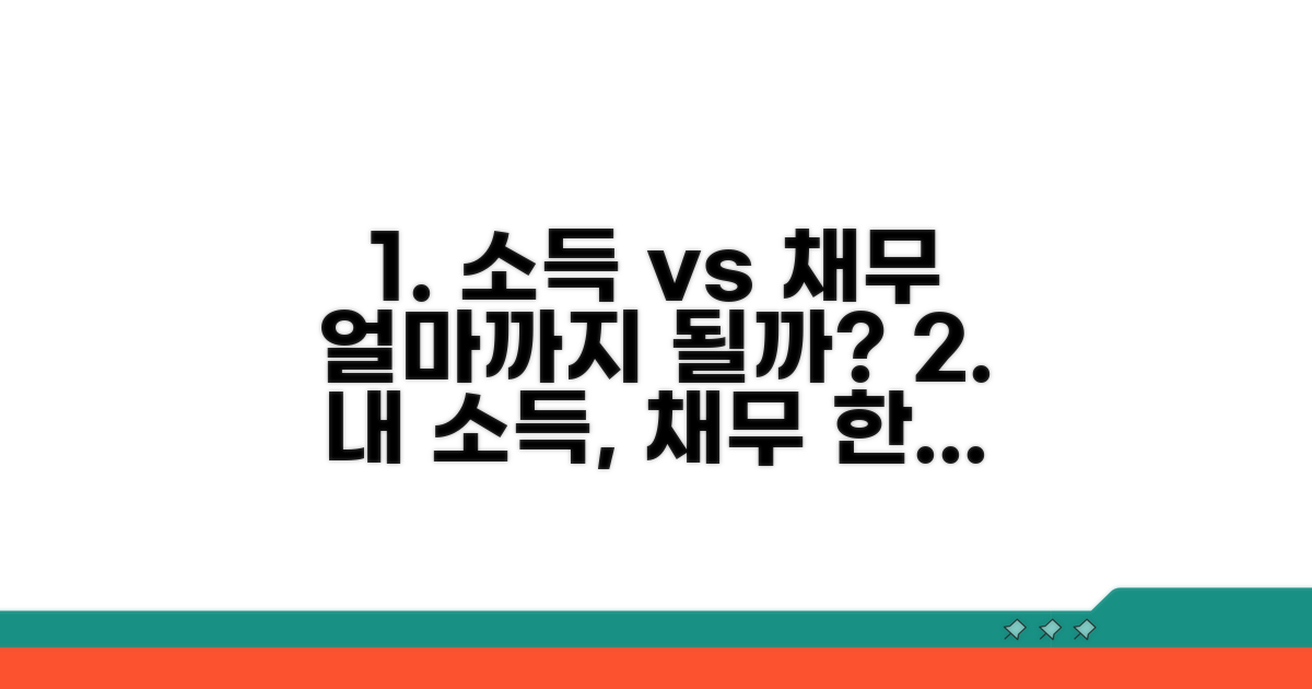 소득 기준, 채무 한도, 얼마나 될까?