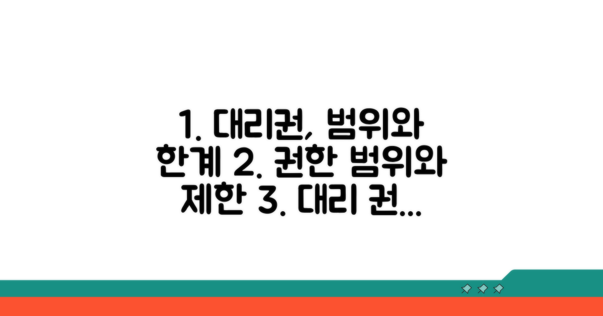 대리인 권한 범위와 제한