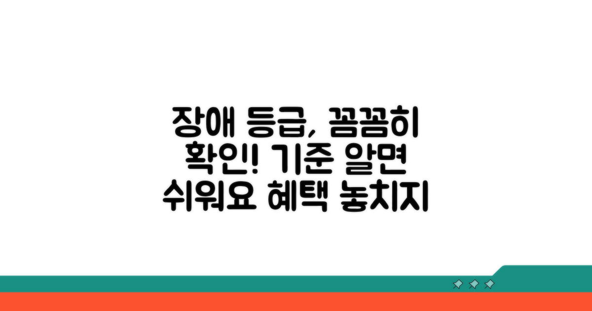 장애등급 판정 상세 기준 안내