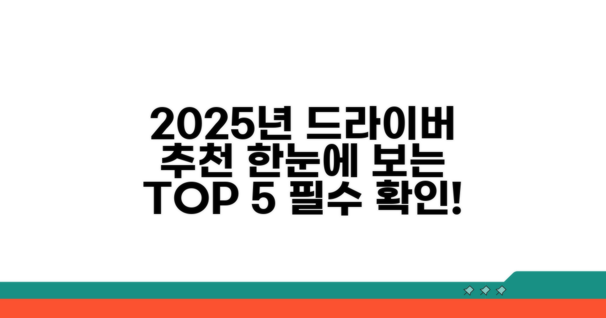 2025년 추천 드라이버 한눈에