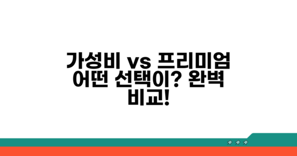 가성비 vs 프리미엄 완벽 비교