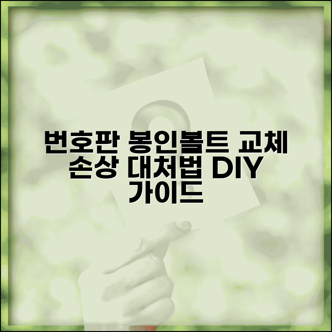 번호판 봉인볼트 교체 방법 | 손상 시 대처법 및 공구 안내