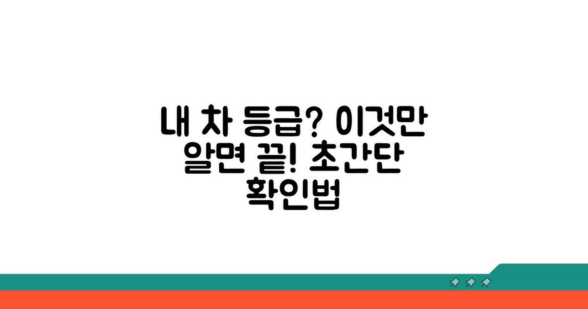 내 차 등급 확인 절차 안내