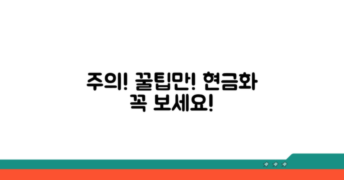 주의사항 및 현금화 꿀팁