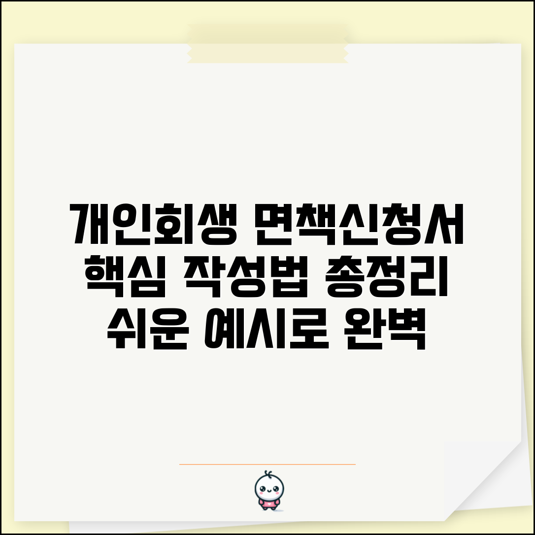 개인회생 면책신청서 작성법 총정리 | 항목별 기재 요령과 예시