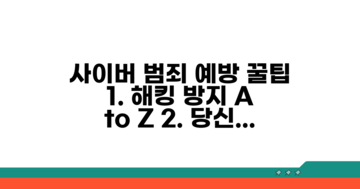 사이버 범죄 예방 꿀팁