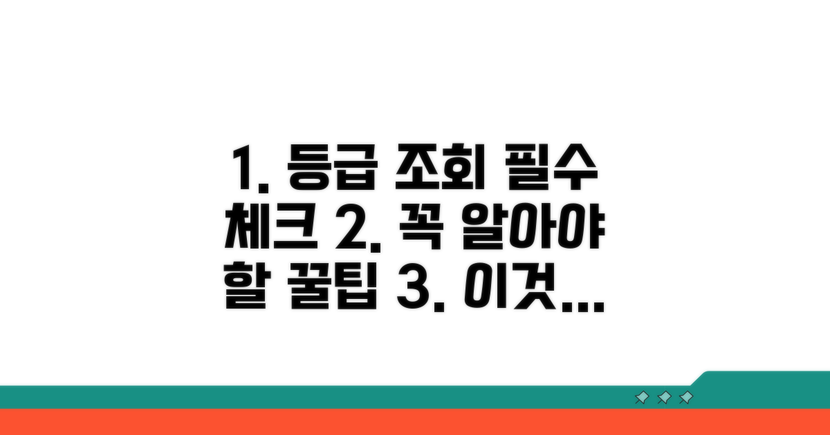 등급 조회 시 꼭 알아둘 점