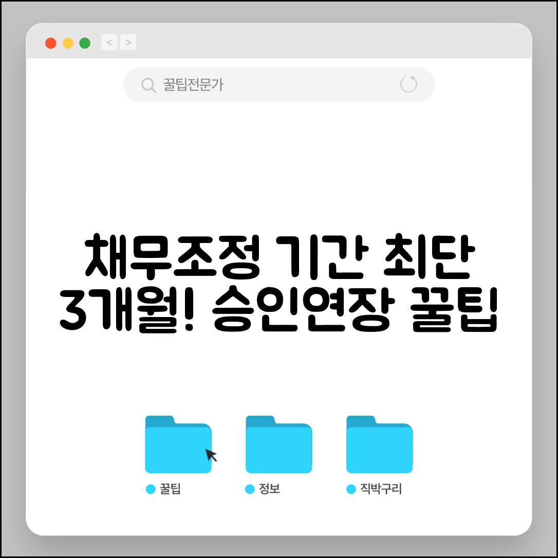 채무조정 소요기간 | 신청부터 승인까지 | 상환기간 연장 혜택