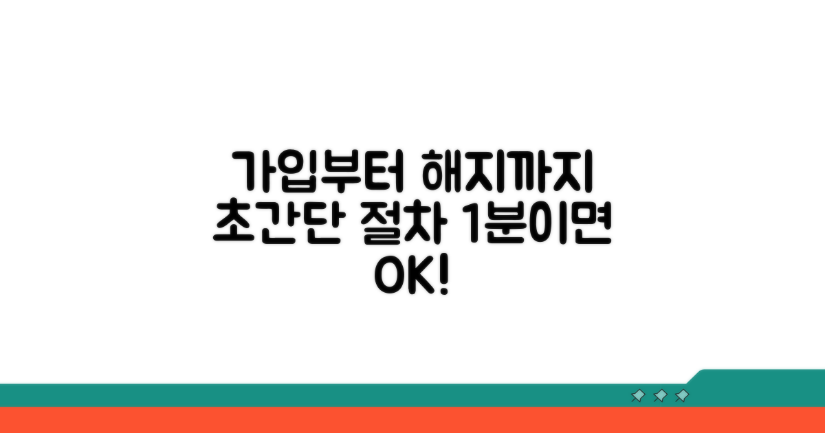 가입부터 해지까지 쉬운 절차