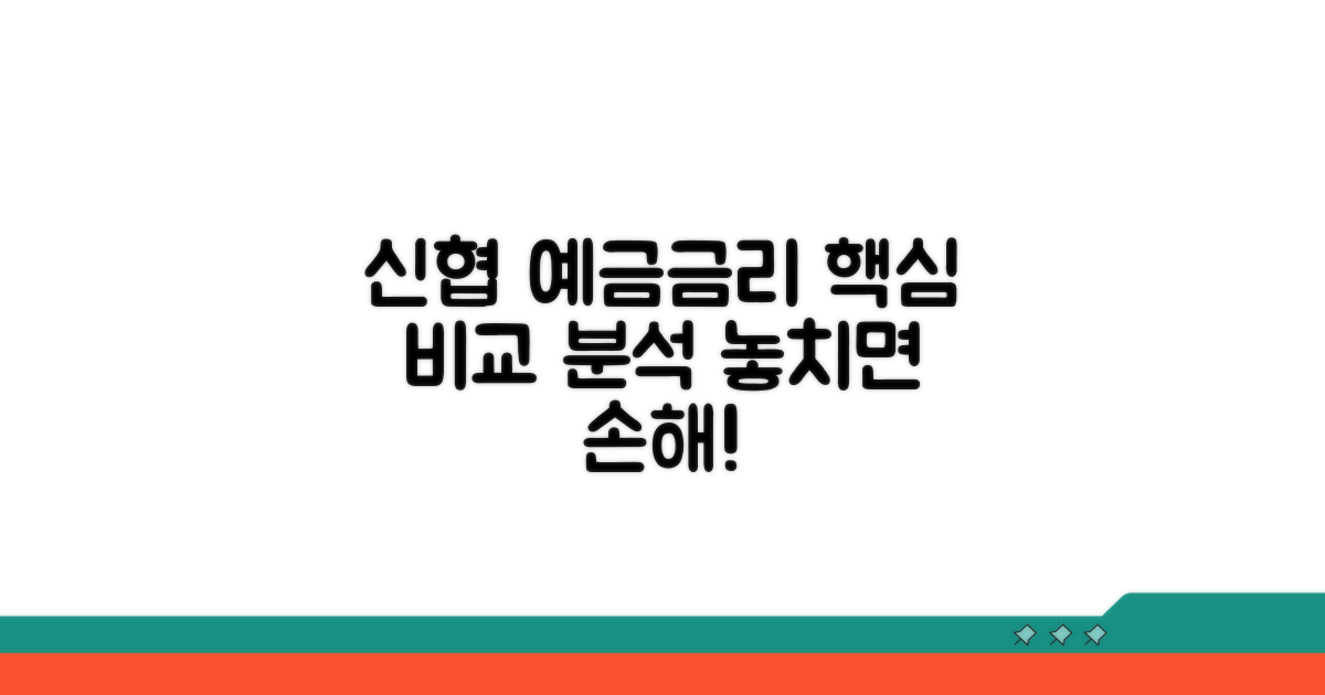 신협 예금금리 핵심 비교