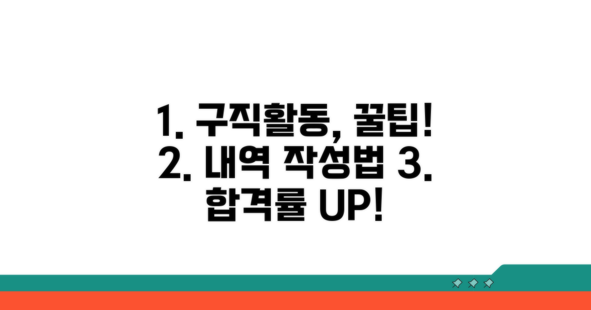구직활동 내역, 이렇게 써보세요