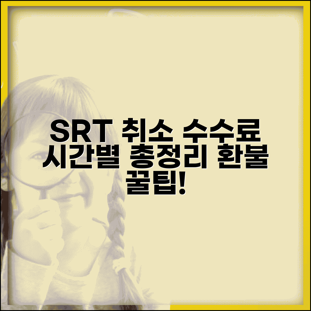 SRT 예매 취소 수수료 | SRT 기차표 취소 수수료 시간대별 완벽정리
