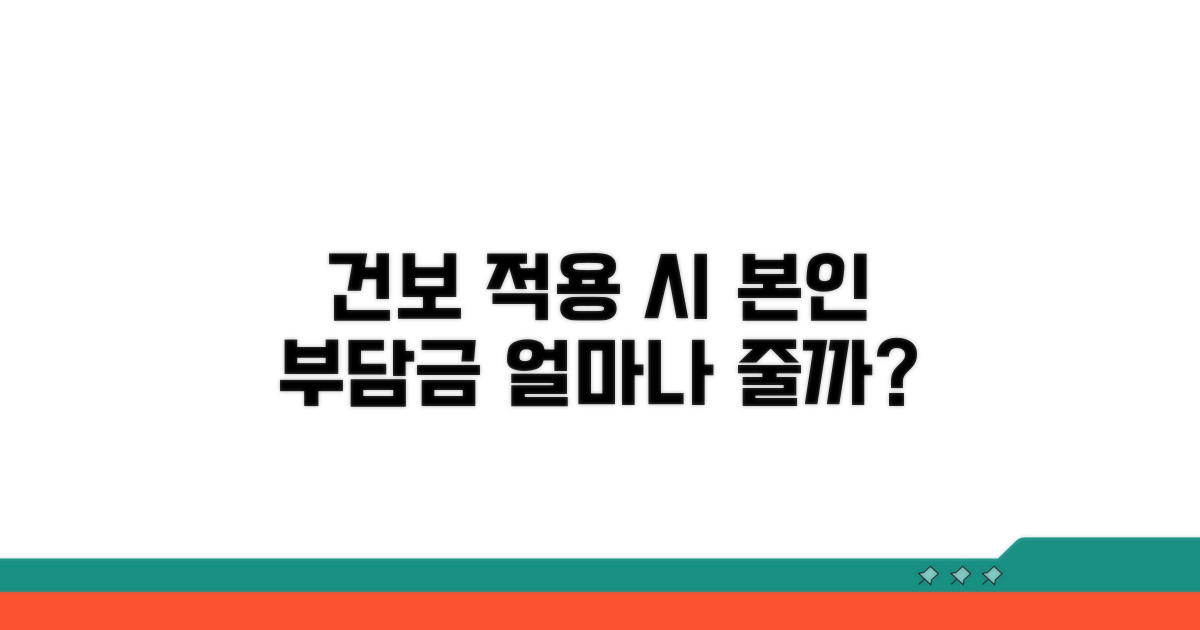 건보 적용 시 본인 부담금 얼마나 줄어들까