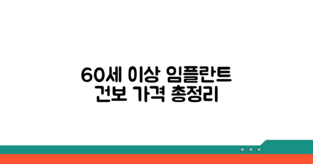 60세 이상 임플란트 건보 가격 알아보기