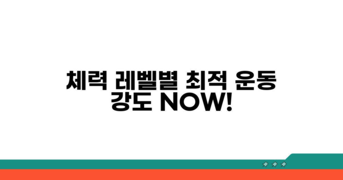 체력 수준별 운동 강도 설정 가이드