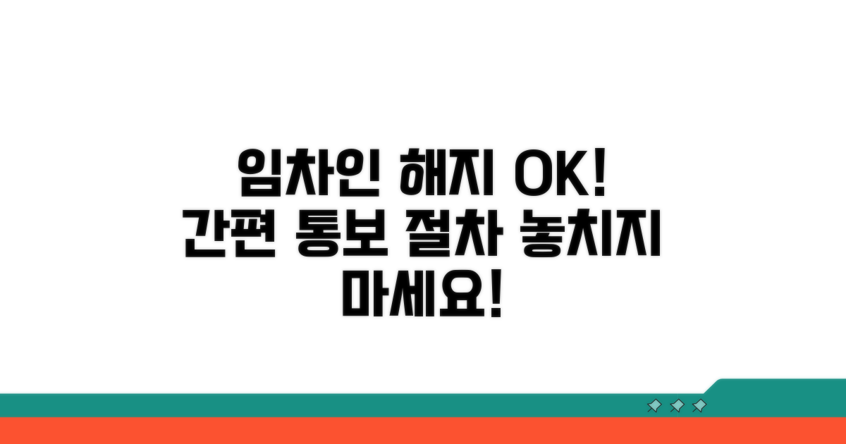 임차인 해지통보 방법과 절차