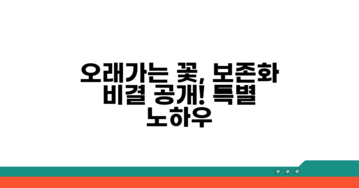 보존화 꽃, 오래가는 비결은?