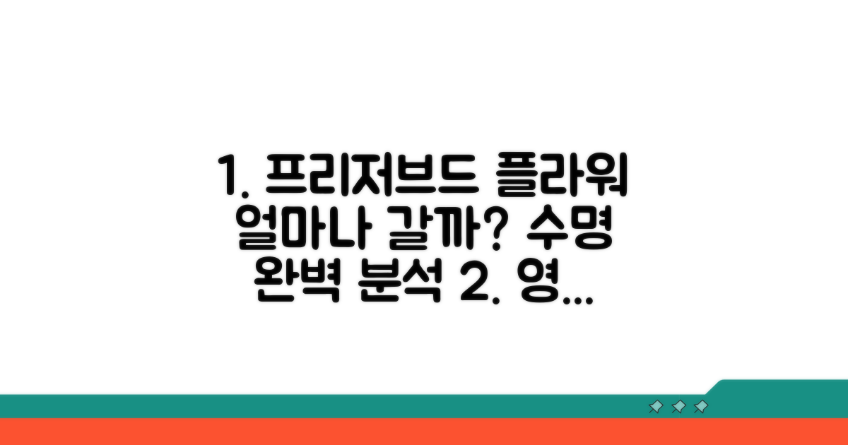 프리저브드 플라워 수명 궁금증 해결