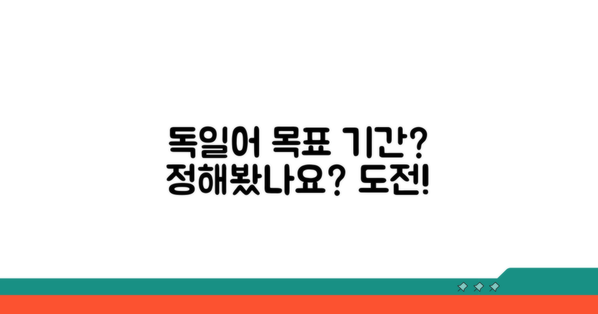 독일어 실력, 목표 기간은?