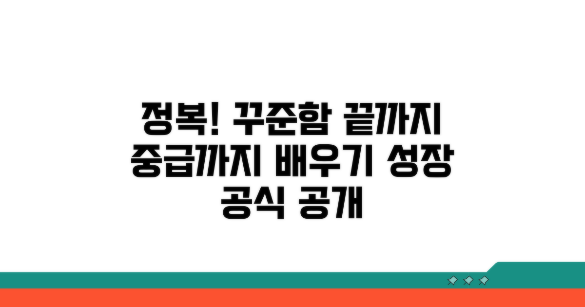 꾸준히 배우는 법, 중급까지 정복