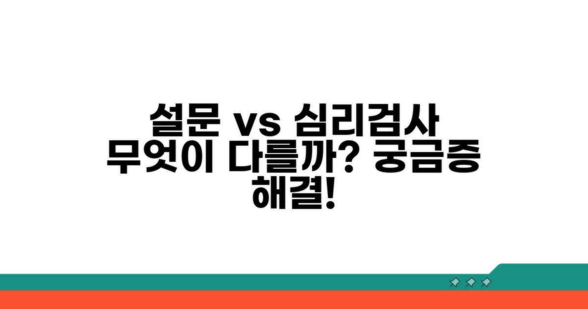 설문/심리 검사, 무엇이 다를까?