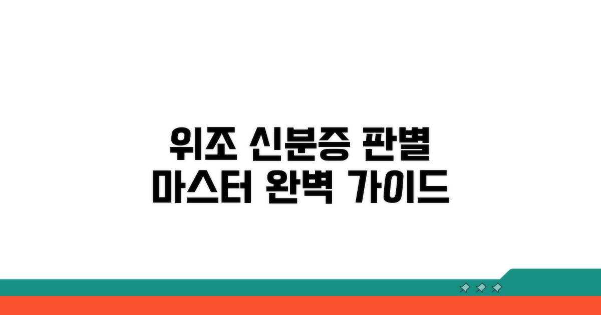 실전! 위조 신분증 판별 가이드