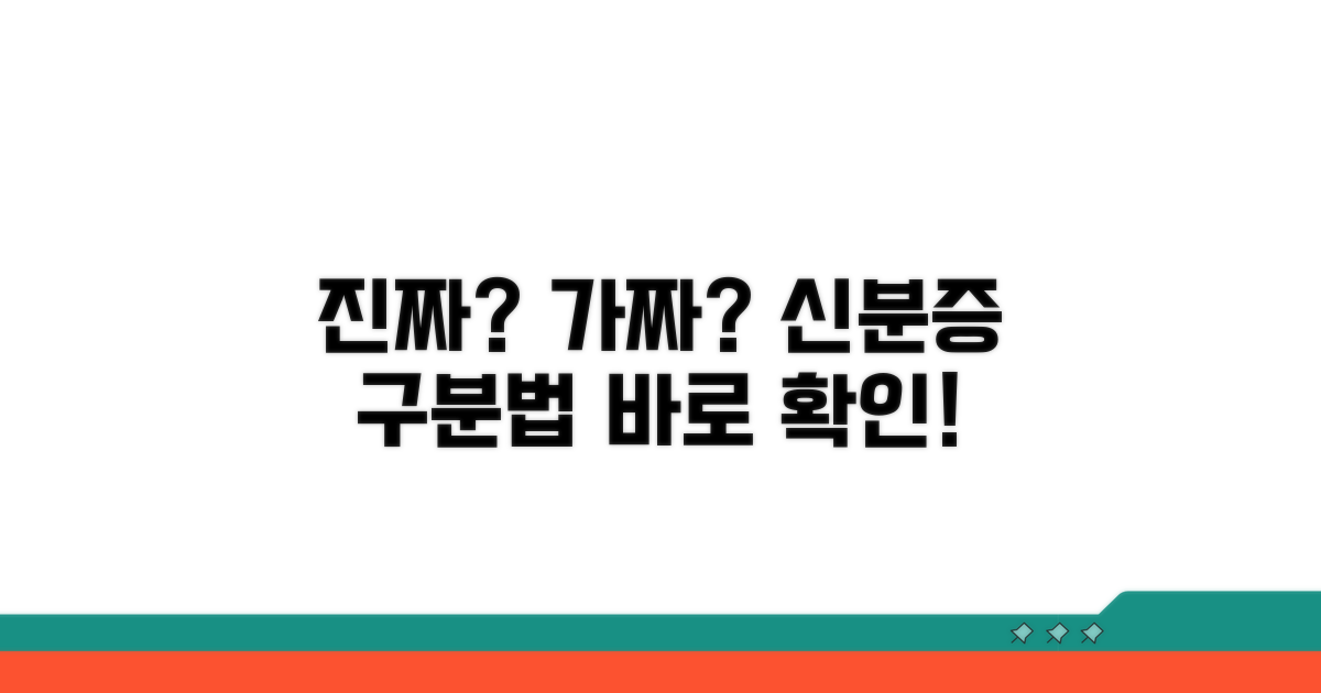 신분증 위조, 어떻게 구분할까?