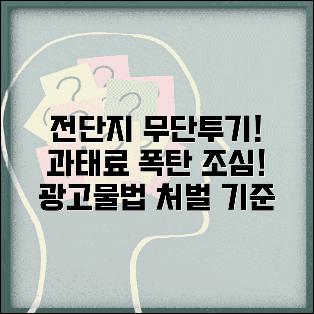 전단지 무단투기로 과태료받을때 | 광고물 관리법 처벌 기준