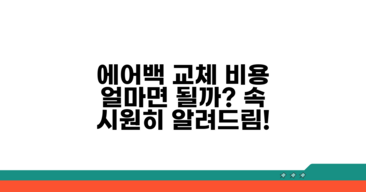 에어백 교체 비용, 얼마일까?