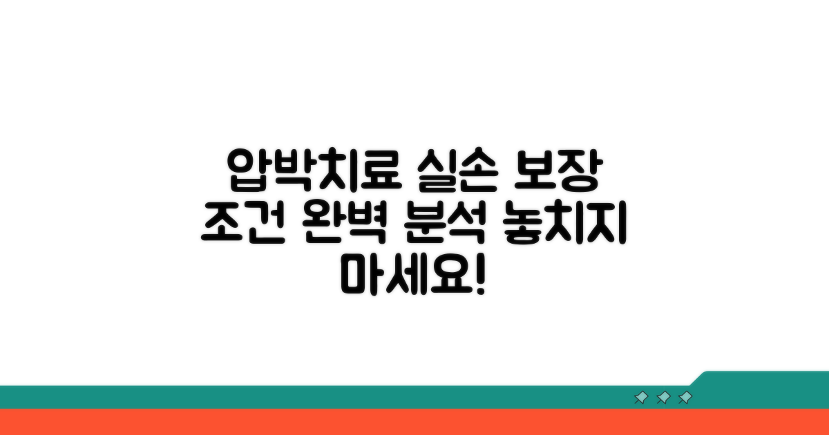 압박치료 실손 보장 조건 분석