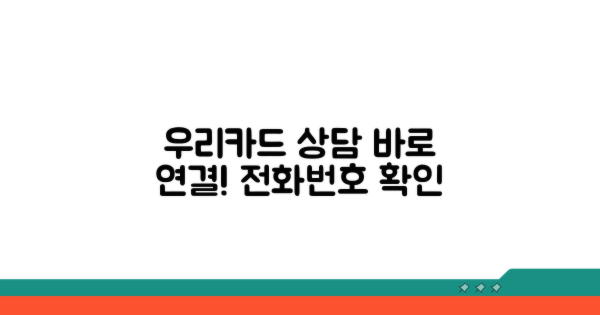 우리카드 상담 전화번호 확인