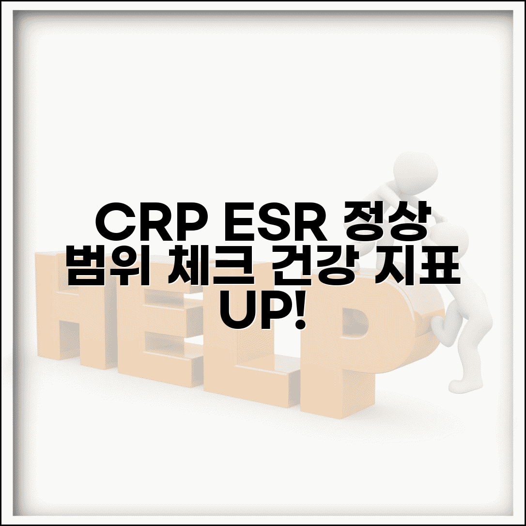 염증 수치 CRP ESR 정상범위 건강 지표표