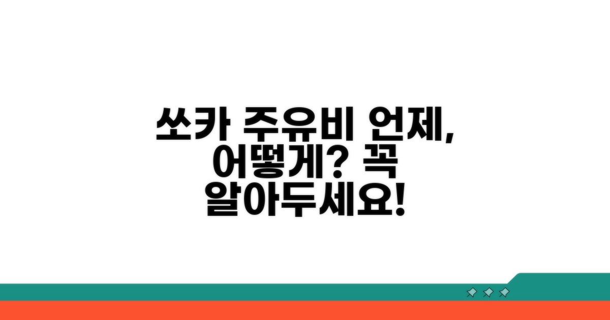 쏘카 주유비 결제, 언제 어떻게?