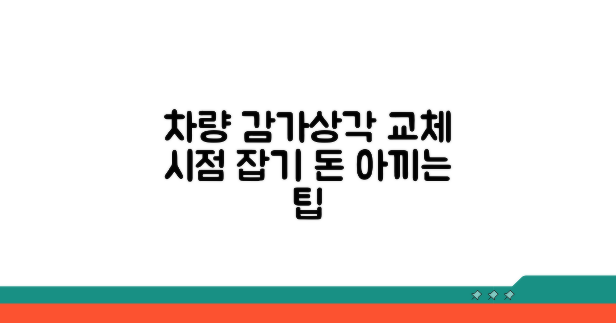 차량 가치 하락과 교체 시기