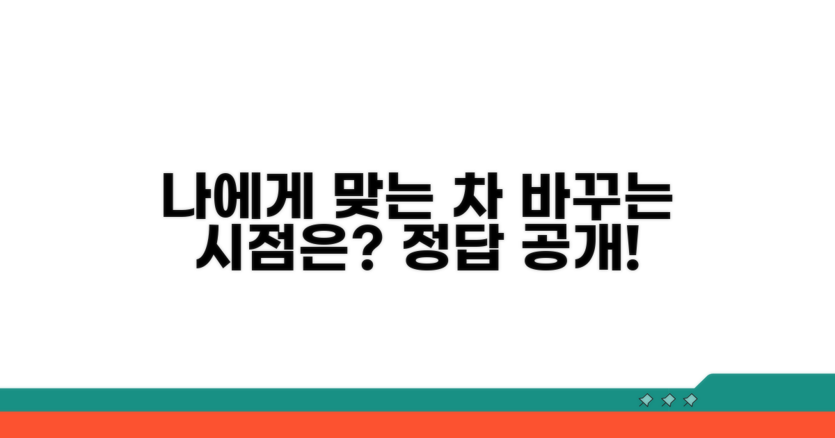 나에게 맞는 차 바꾸는 시점