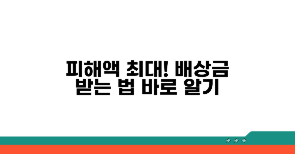 피해액 산정, 배상금 받는 법