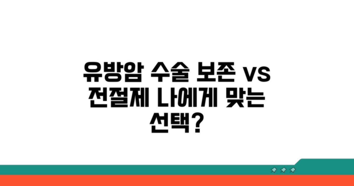 유방 보존술 vs 전절제술 비교