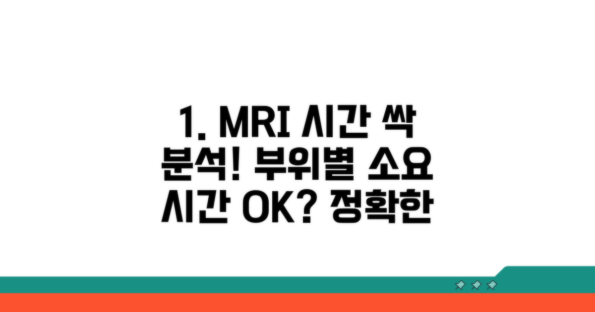 부위별 MRI 촬영 시간 분석